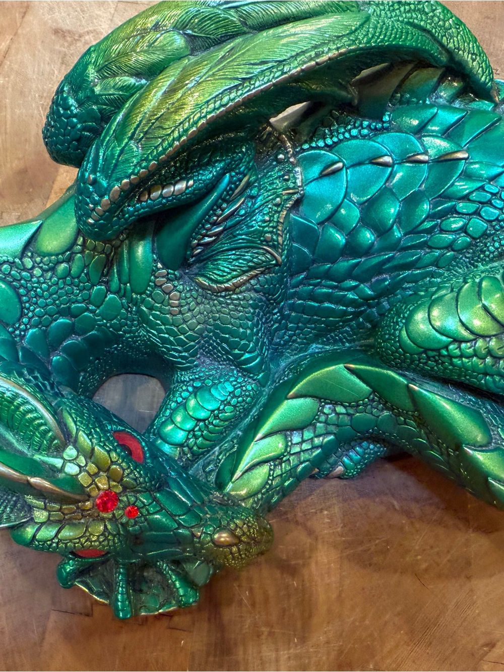 Green Windstone Editions Resting Mother Dragon Sculpture Figurine Peña 1985 - Picture 11 of 14